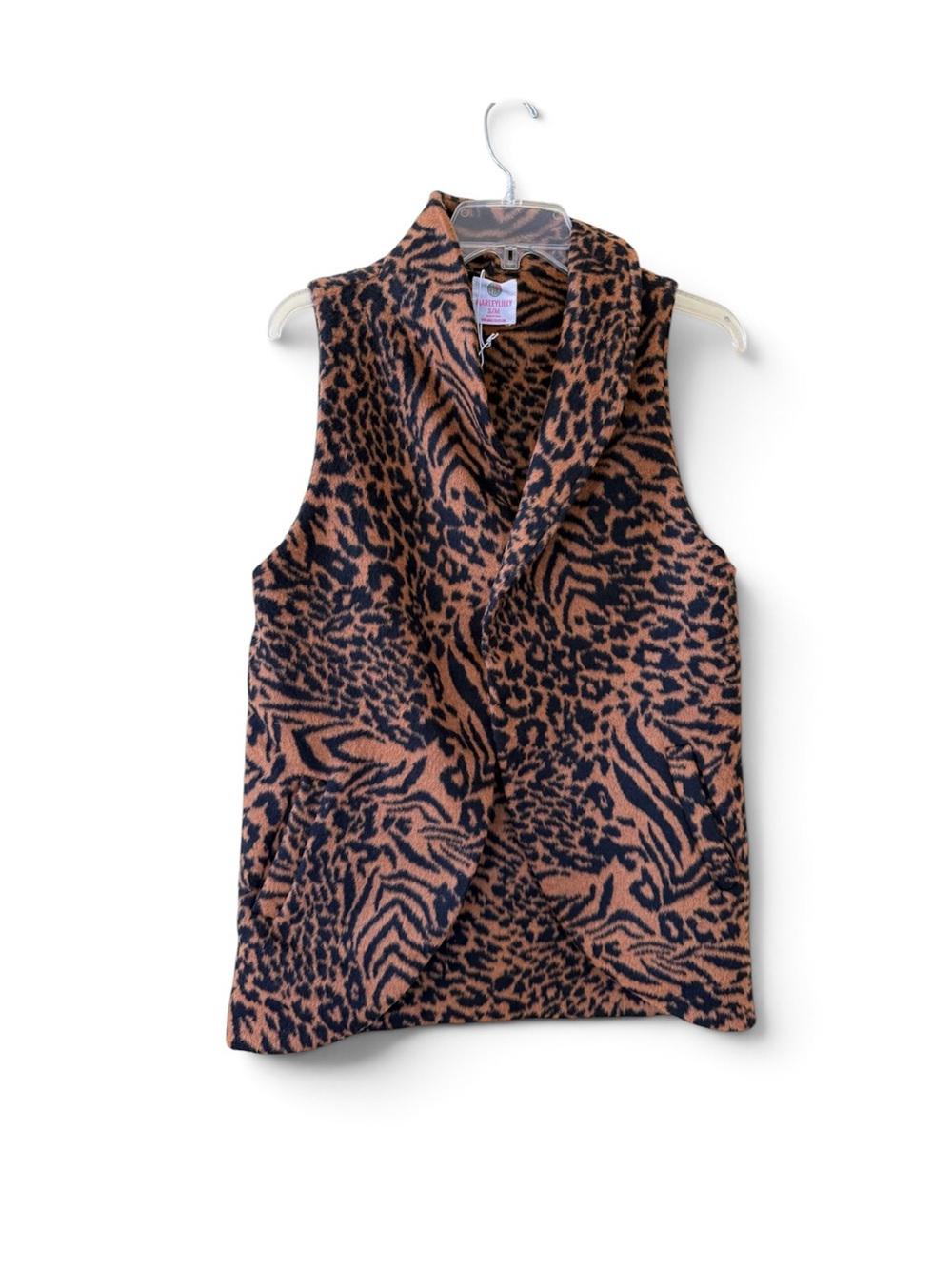 NWOT Sleeveless Animal Print Vest S/M